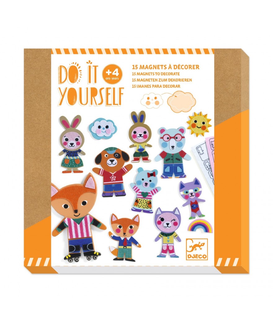 Djeco DIY Dierenmagneten Set 15 | Funky Family