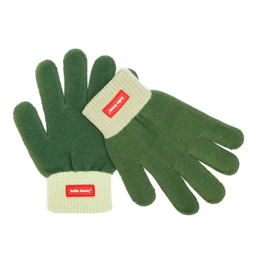 Hello Hossy handschoenen Handy Mossy, groene gebreide handschoenen