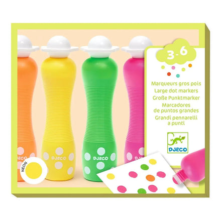 Djeco Set 4 Wasbare Mousse Stiften | Neon