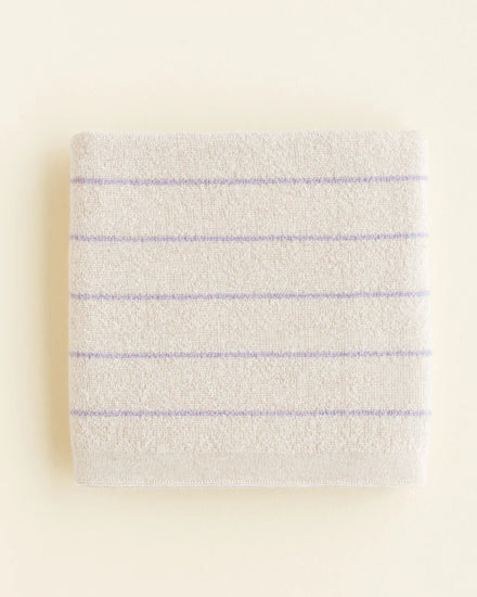 Hvid Deken Harry | Cream/Lilac