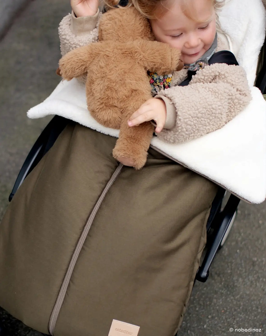 * Nobodinoz Hyde Park Voetenzak Voor Buggy 6-18M - 90x50cm | London Green