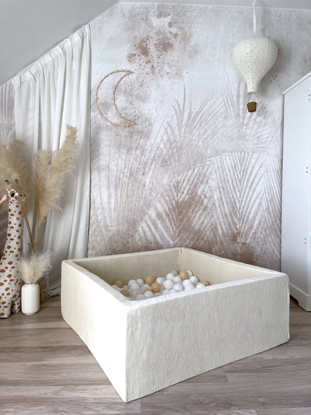 Moje Ballenbad Soft Velvet 106x106x40 | Ecru