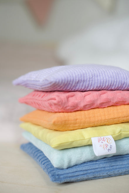 Pit & Play Regenboog Pittenzakjes Set 6 | Stapelstein Pastel