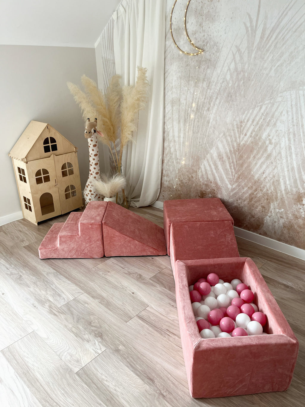Moje Ballenbad & Playset Elementen 4st Soft Velvet | Raspberry Pink