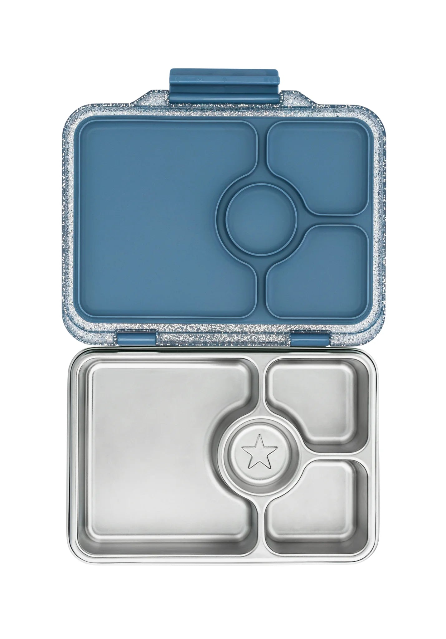 Yumbox Pret 4 Vakken Lekvrije Lunchbox | Parijs Blauw Glitter