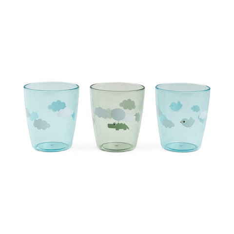 Done By Deer Acryl Mini Beker Set 3st | Happy Clouds Green