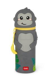 Legami Hug Me 2-in-1 siliconen pennenzak Kawaii Gorilla met ritssluiting, bij De Gele Flamingo