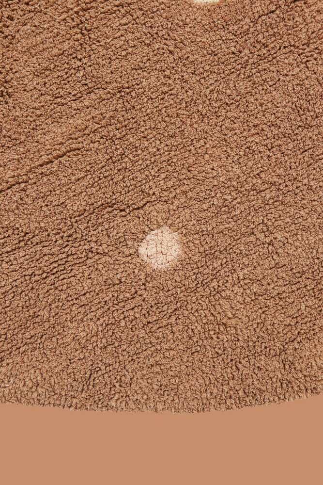 Lorena Canals Machinewasbaar Tapijt Rond Rug Ø140cm | Round Dot Chestnut