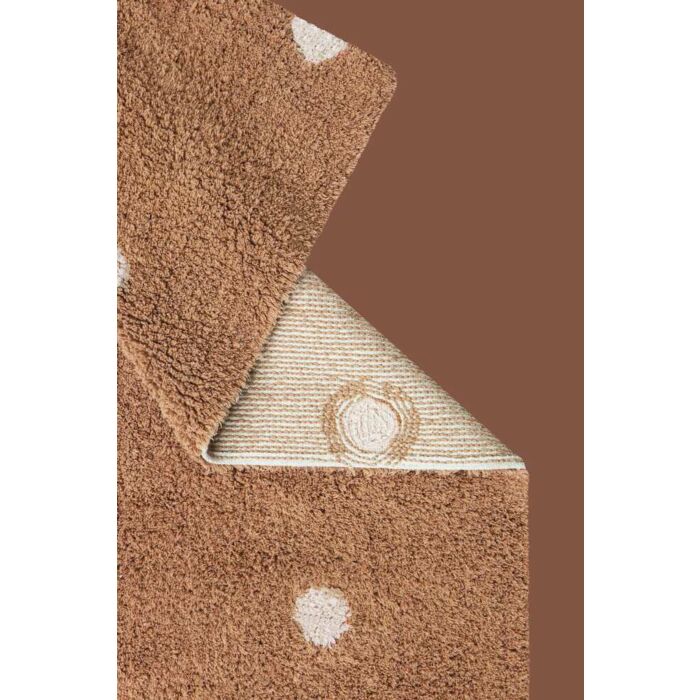 Lorena Canals Machinewasbaar Tapijt Rug 80x140cm | Mini Dot Chestnut