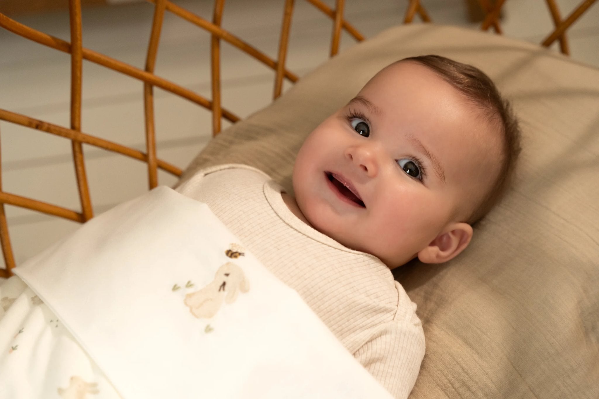 Little Dutch Hoeslaken Wieg | Pure Soft Beige