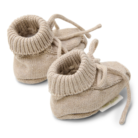 Little Dutch Gebreide Slofjes Soft  | Beige Melee