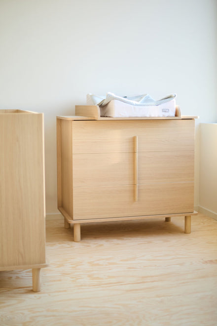 Childhome Nordica Commode 3 Laden Met Verzorgingsunit | Naturel