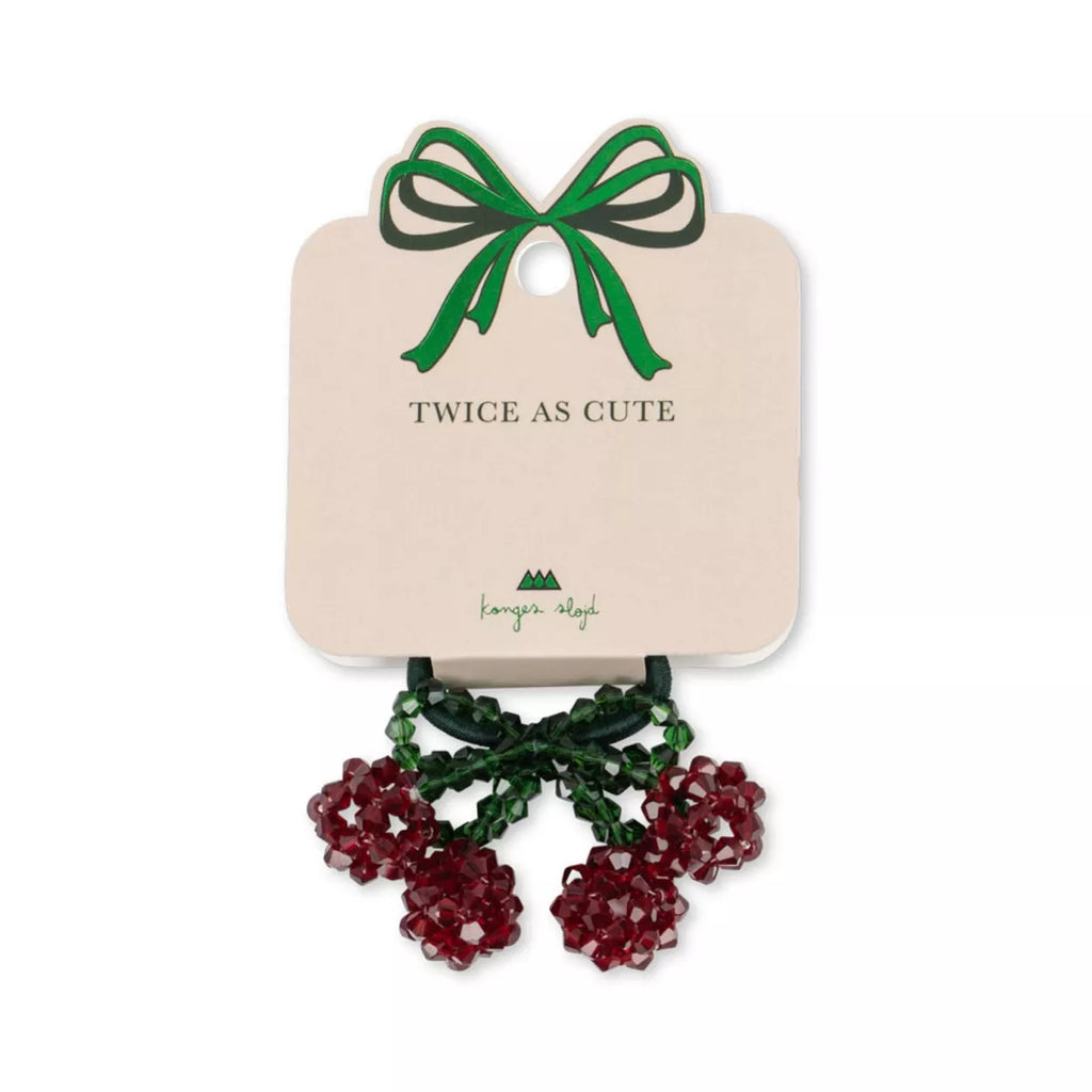 * Konges Sløjd 2 Pack Haar Elastiekjes Cherry | Red / Glitter