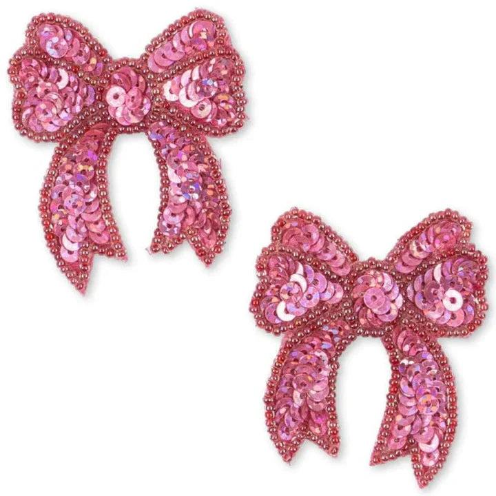 Konges Sløjd 2ST Sequin Bow Haarspeldje | Rapture Rose
