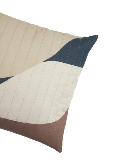 * Nobodinoz Landscape Gewatteerd Kussen Large 60x40 | Blue Canyon