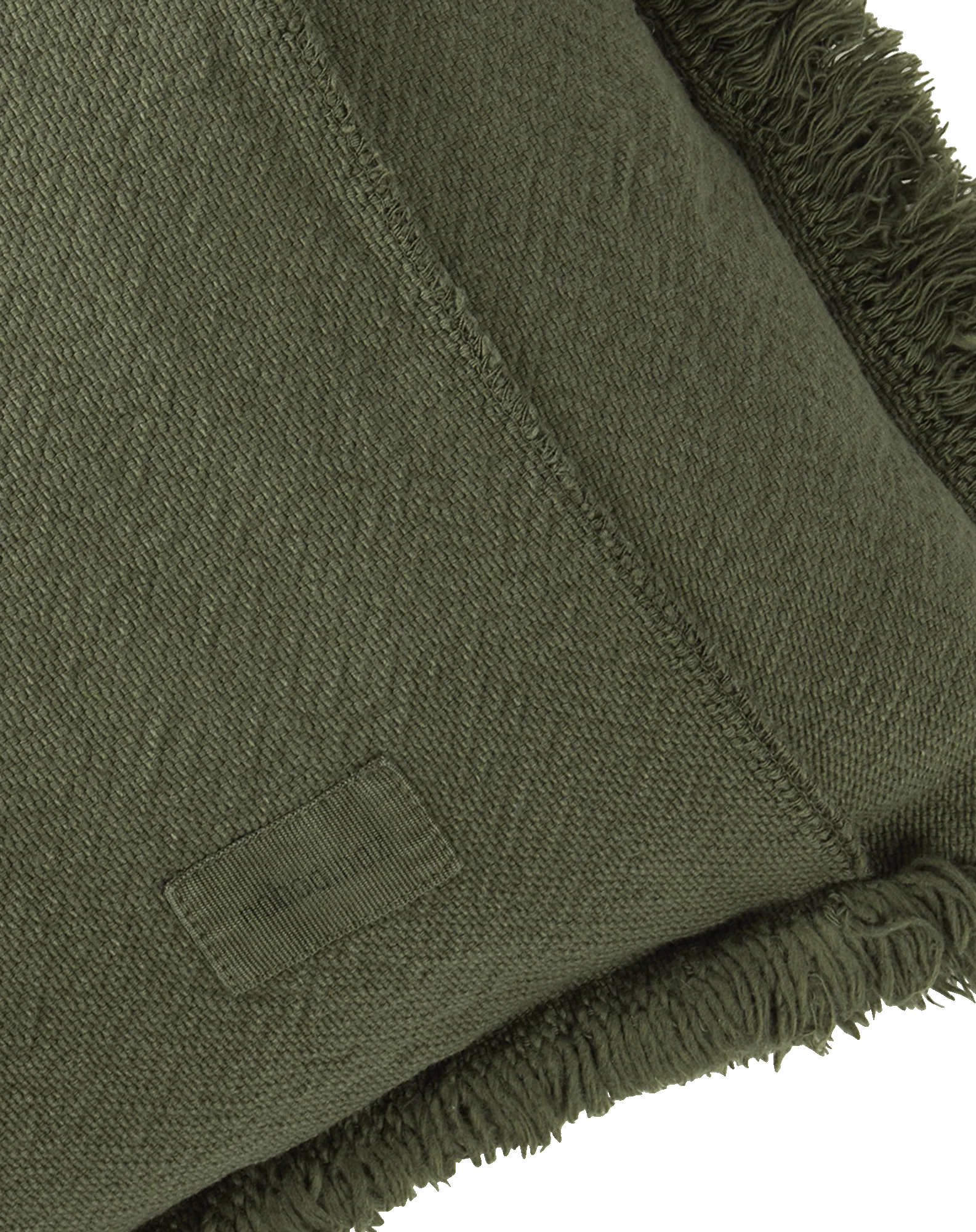 * Nobodinoz Landscape Rechthoekige Franjes Kussen 45x30cm | Vetiver