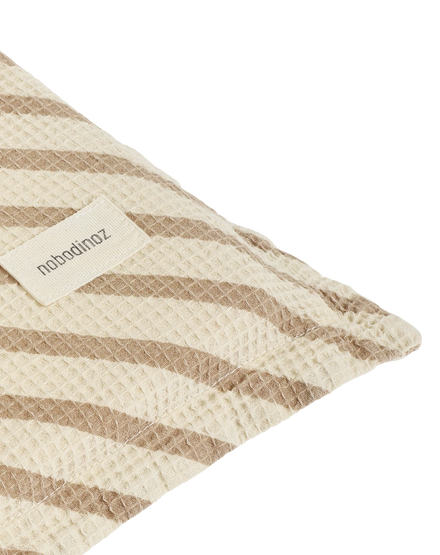 *  Nobodinoz Landscape Wafel Vloermatras 60x120x4cm | Stripes Natural