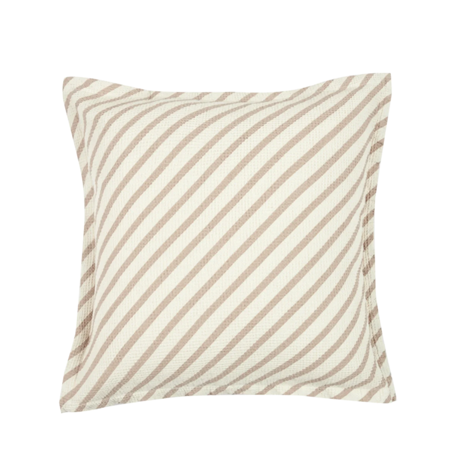 * Nobodinoz Landscape Wafel Vierkant Kussen 45x45cm | Stripes Natural