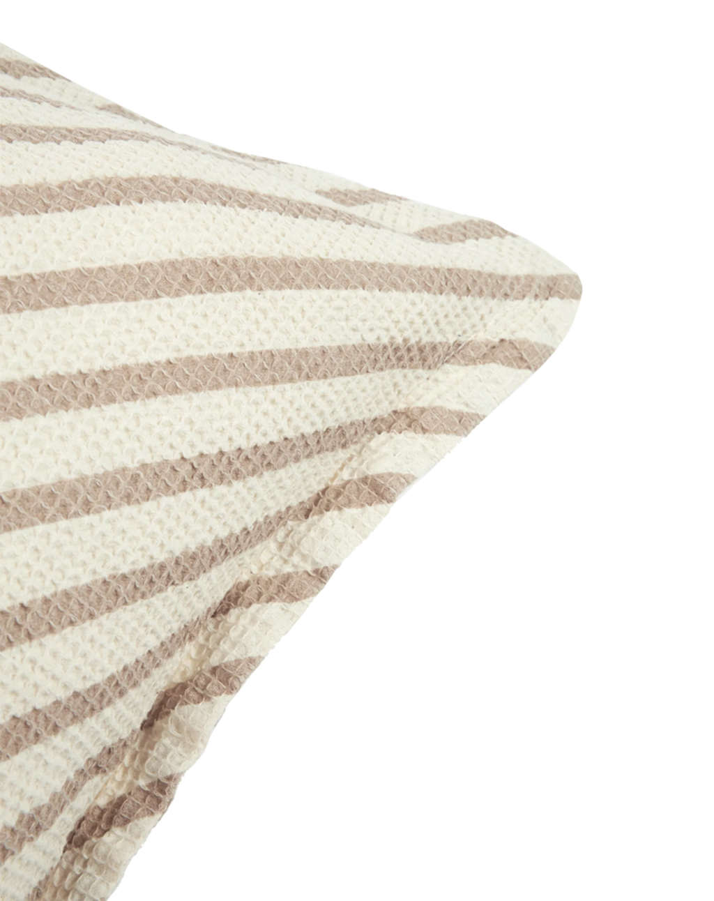 * Nobodinoz Landscape Wafel Vierkant Kussen 45x45cm | Stripes Natural