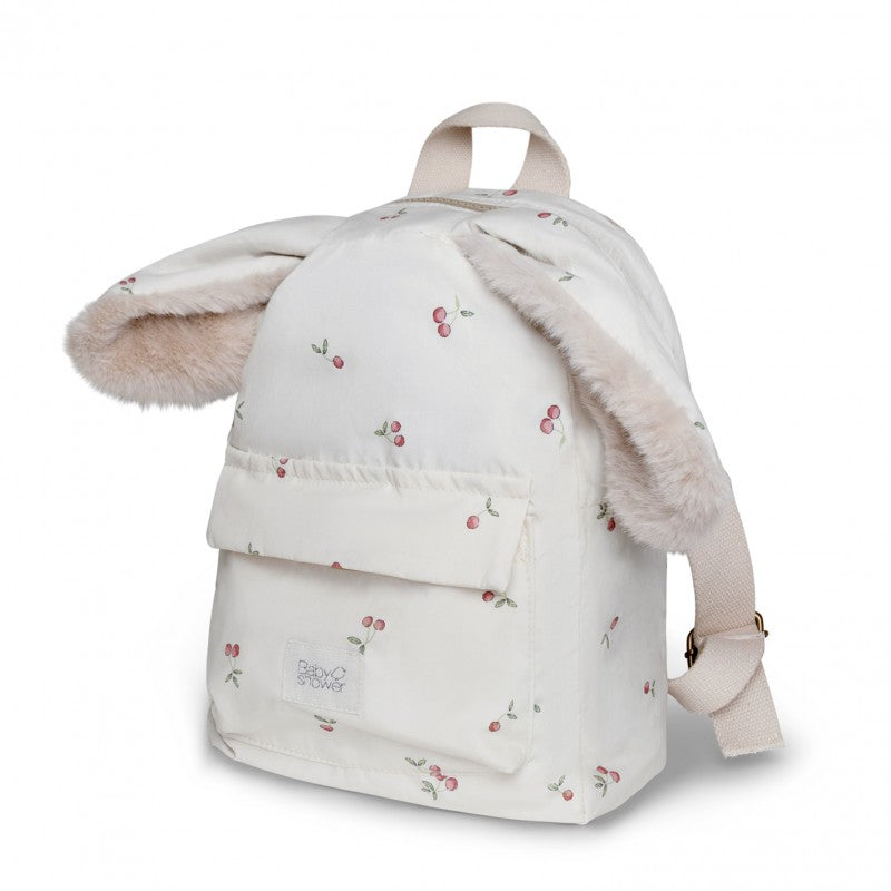 Babyshower Kinderrugzak Lapin Cherry Pop, vooraanzicht op witte achtergrond