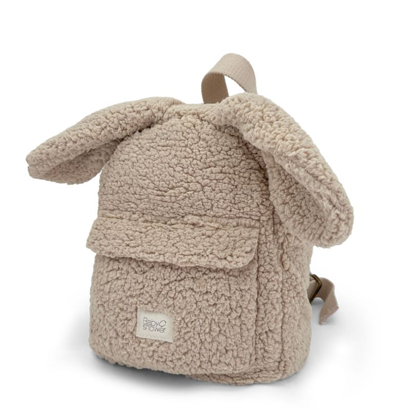 Babyshower Kinderrugzak Lapin Mouton Latte, vooraanzicht op witte achtergrond