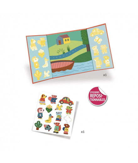 Djeco Set Herbruikbare Stickers | Dieren