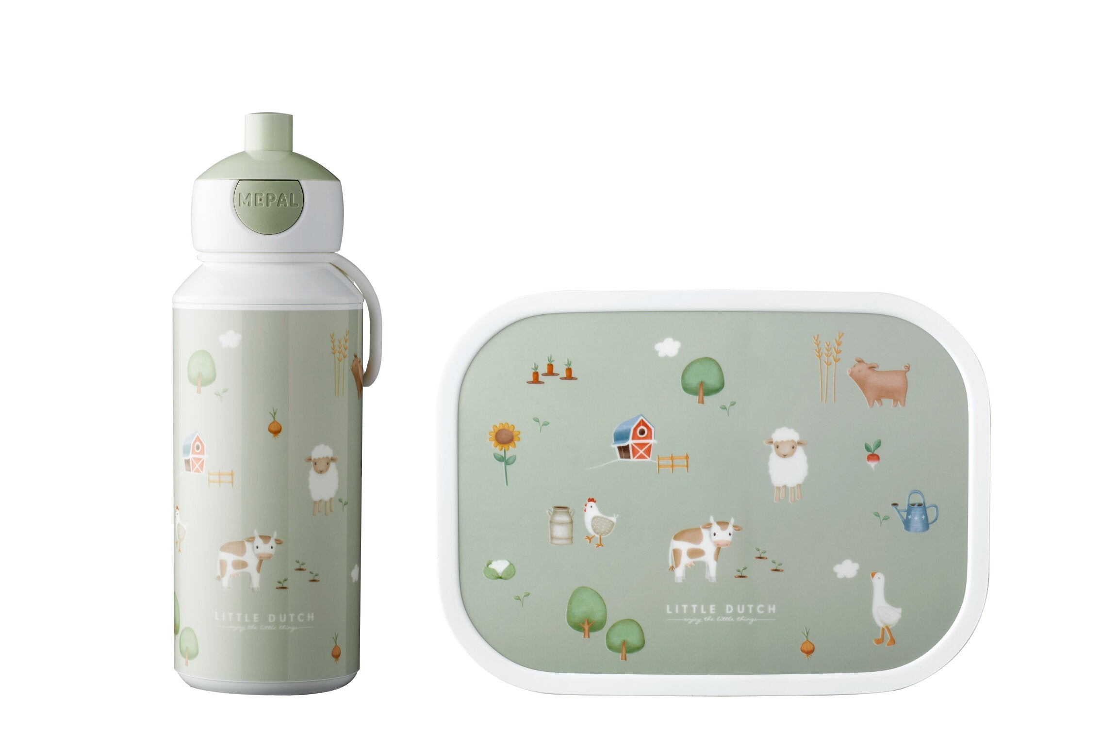 Mepal Little Dutch Lunchset Drinkfles + Lunchbox | Little Farm