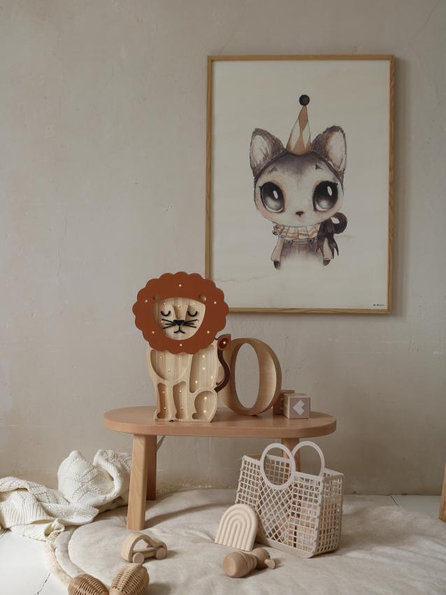 Little Lights Lamp Lion Lamp | Serengeti Wood