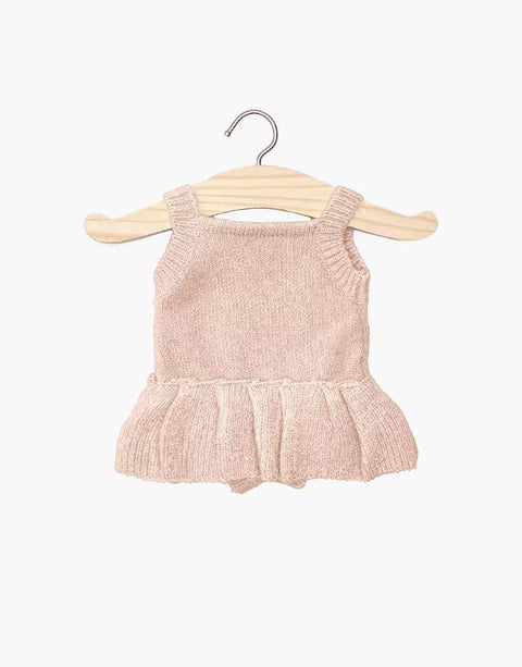Minikane Poppenkleertjes Orléane Knitted Romper | Pink Baby