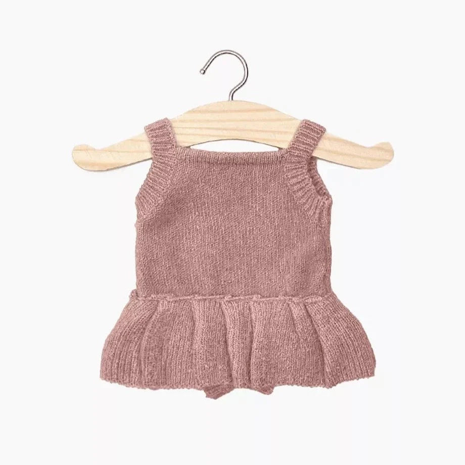 Minikane Poppenkleertjes Orléane Knitted Romper | Rose Thé