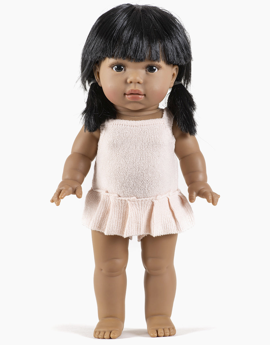 Minikane Poppenkleertjes Orléane Knitted Romper | Pink Baby