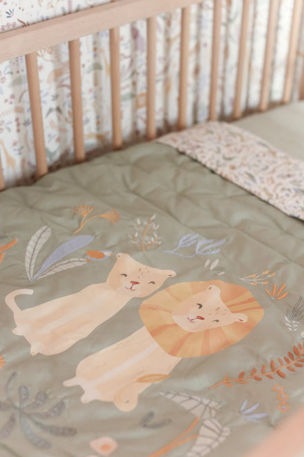 Little Dutch Ledikantdeken Quilted 110x140 cm Safari Wonders | Groen