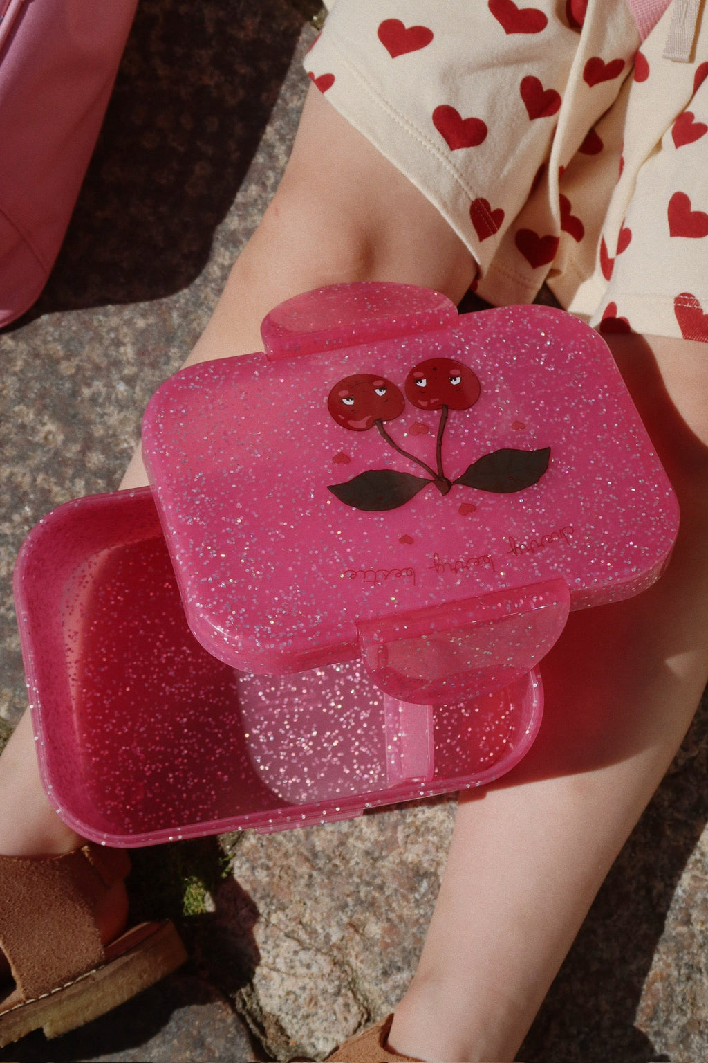 Konges Sløjd Lunch Box Met Vakjes | Cherry Glitter