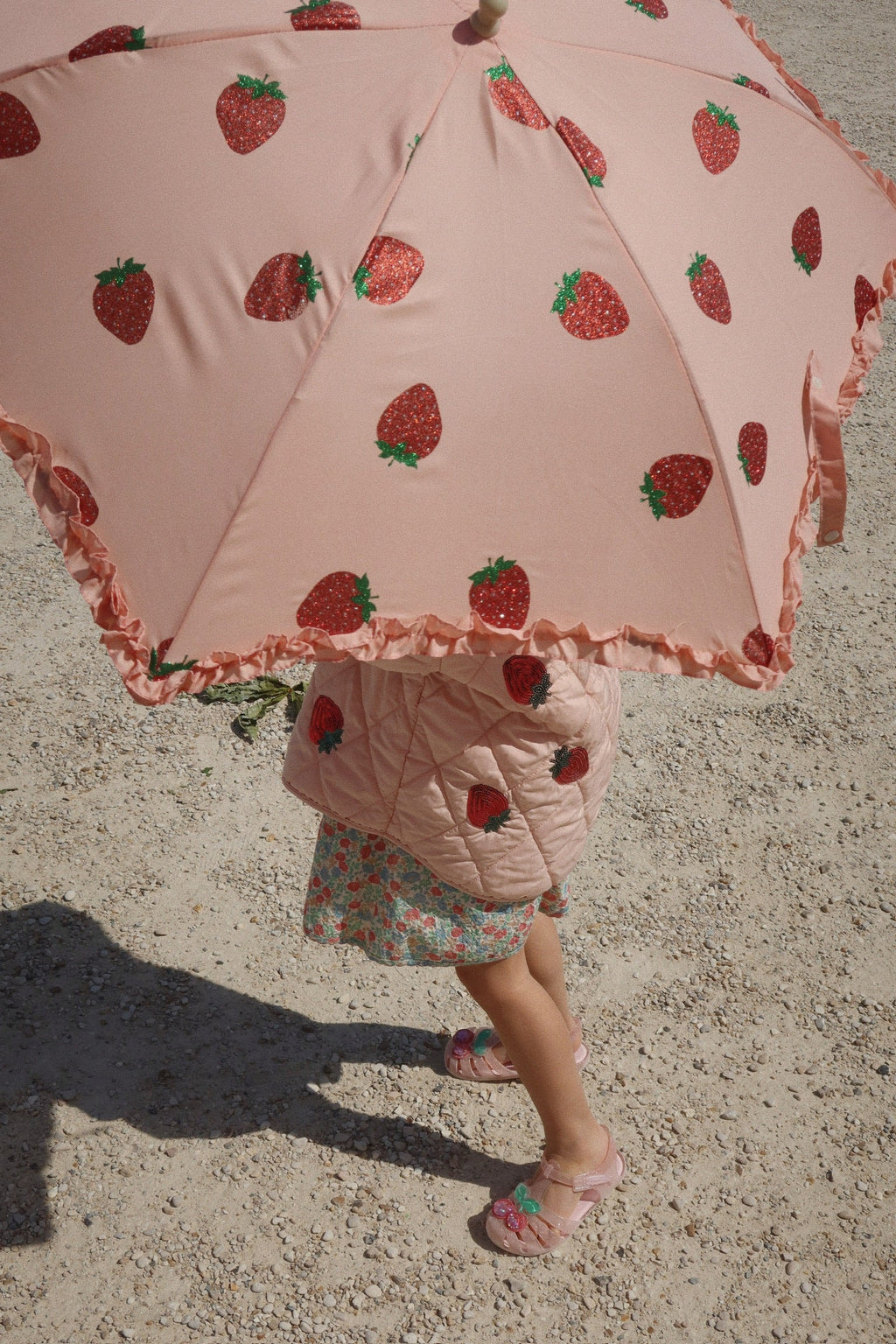 * Konges Sløjd Frill Paraplu | Strawberry Glitter