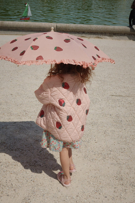* Konges Sløjd Frill Paraplu | Strawberry Glitter