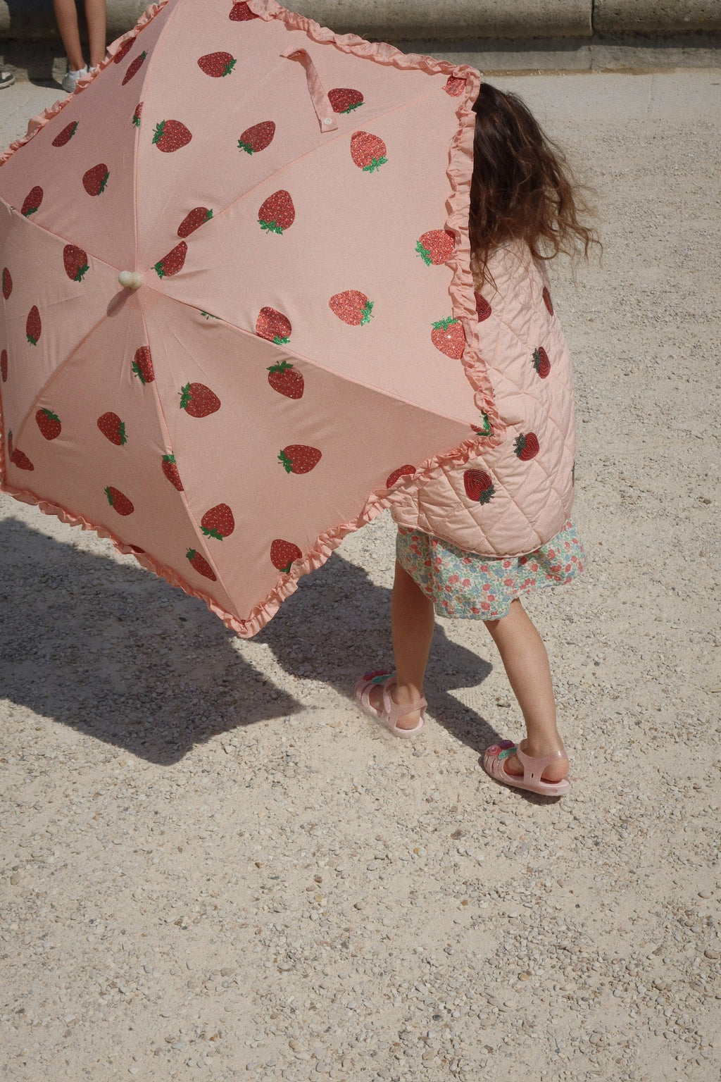 * Konges Sløjd Frill Paraplu | Strawberry Glitter
