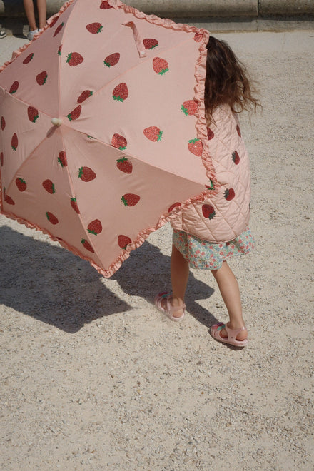 * Konges Sløjd Frill Paraplu | Strawberry Glitter