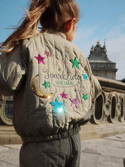 Konges Sløjd Juno Sequin Bomber Winterjas | Laurel Oak