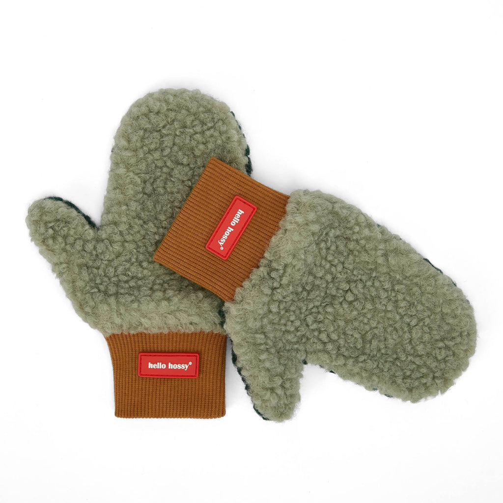 Hello Hossy wanten Heaty Neo, saliegroene teddy wanten