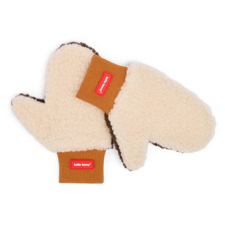 Hello Hossy wanten Heaty Noah, ecru teddy wanten