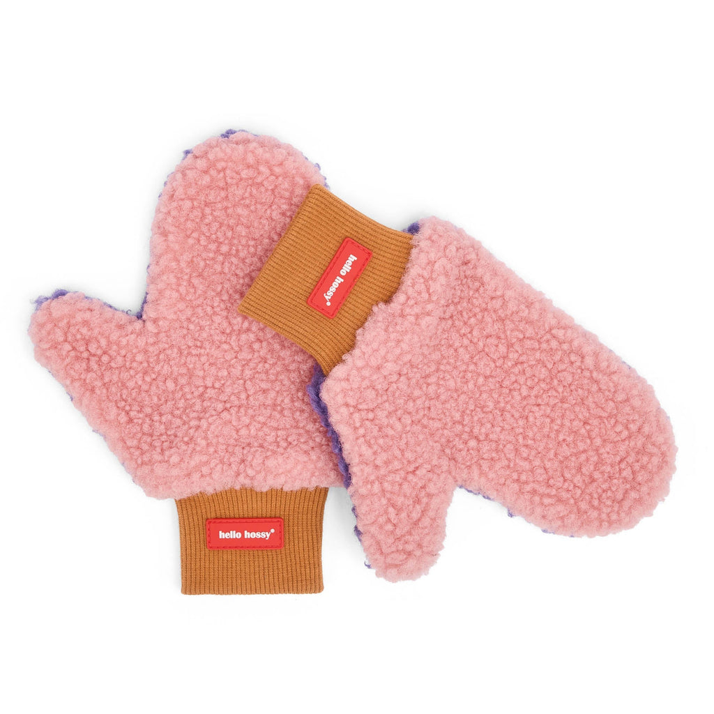 Hello Hossy wanten Heaty Zoé, roze teddy wanten