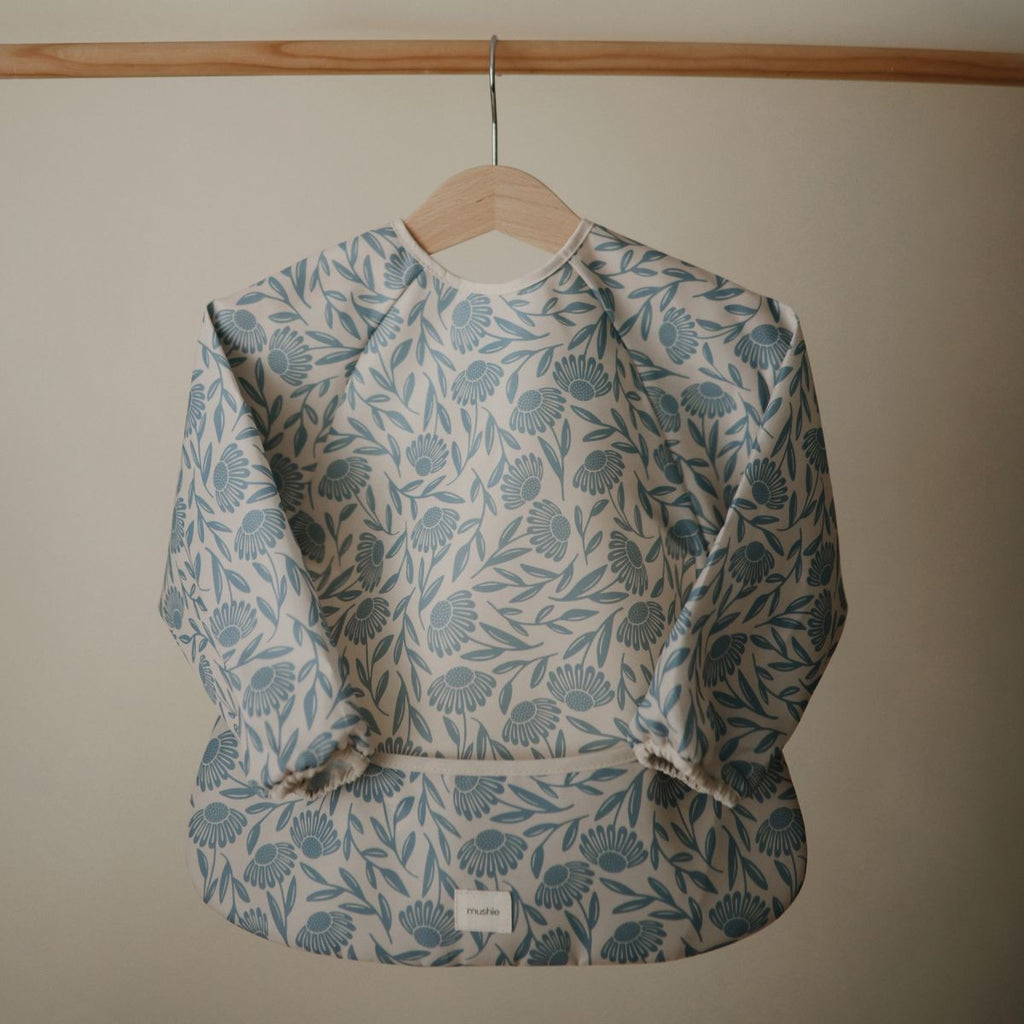 Mushie Slab Met Lange Mouwen | Blue Flowers