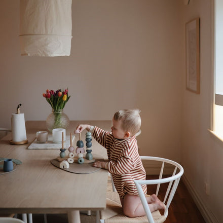 Mushie Houten Stapelspeelgoed Verschillende Vormen