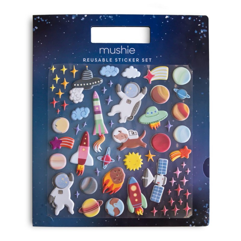 Mushie Sticker Boek Met Herbruikbare Stickers | Space