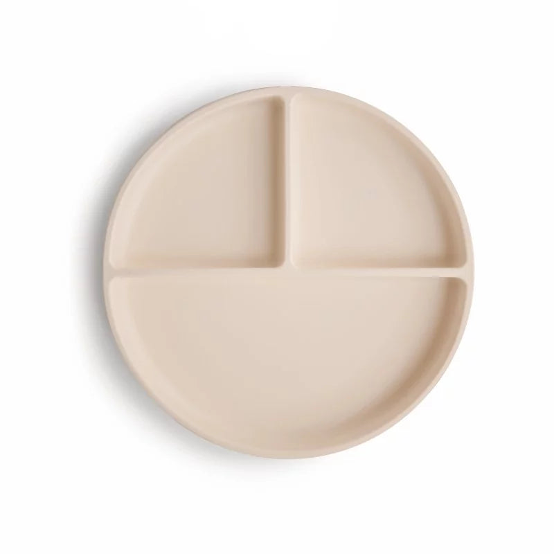 Mushie Silicone Bord Rond Met Zuignap | Shifting Sand