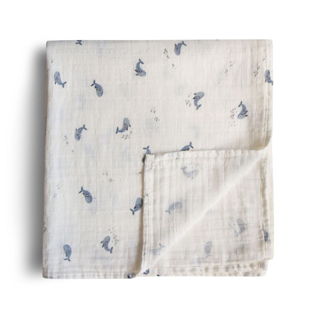 Mushie Hydrofiele Doek 120x120cm | Walvis