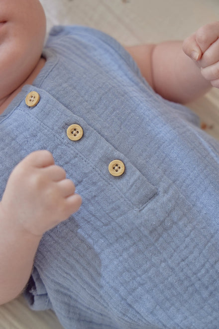 Little Dutch Romper | Stone Blue