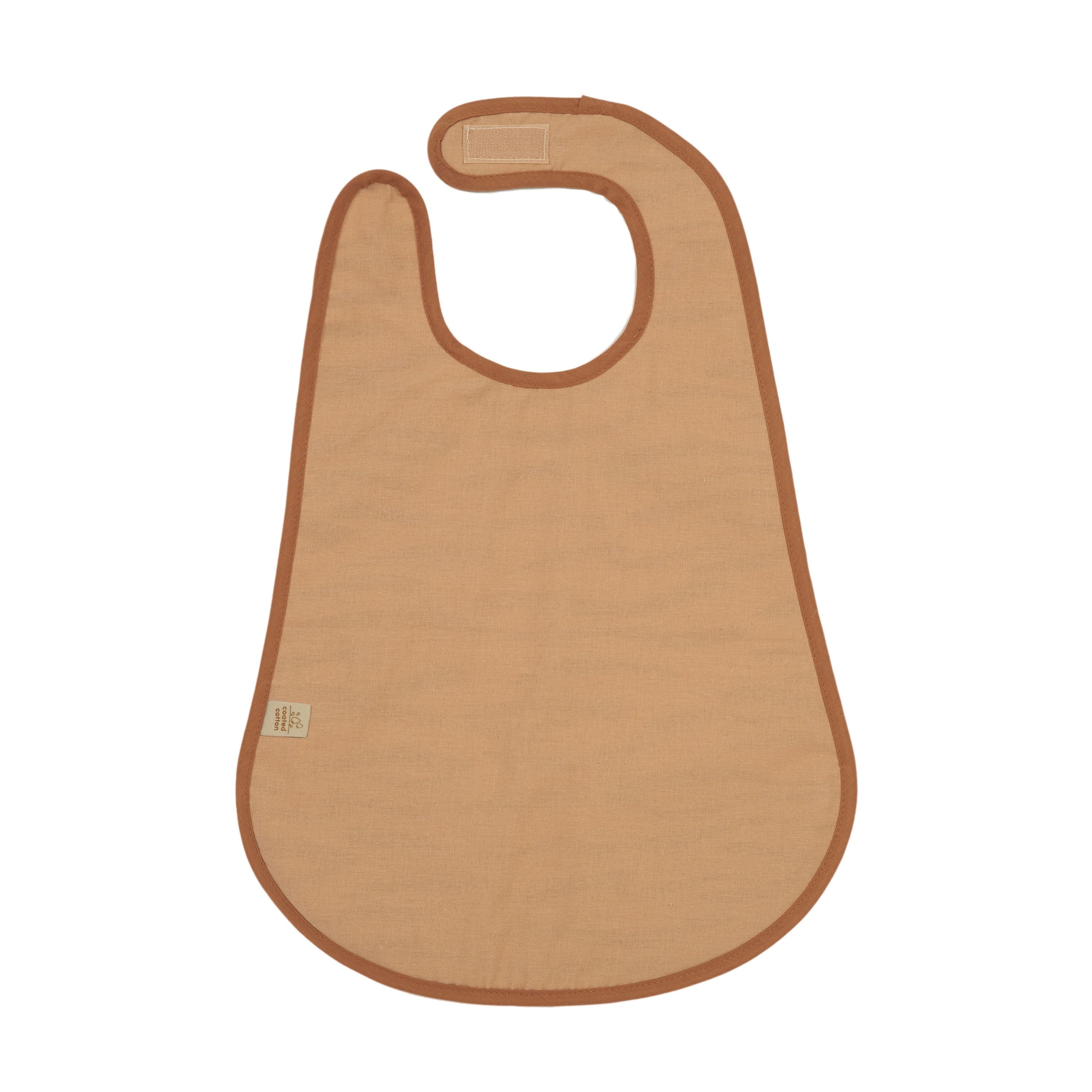 * Nobodinoz Waterproof Bib 30x43cm | Brown waves