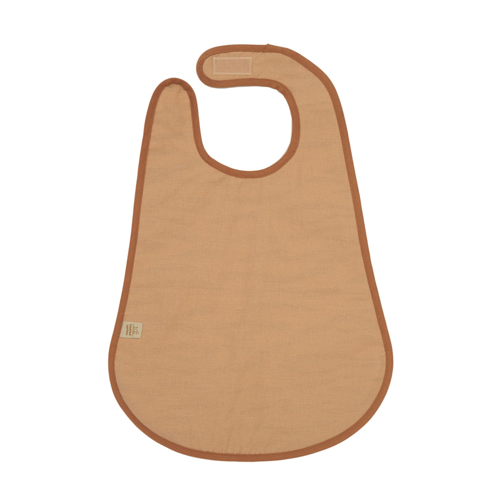 * Nobodinoz Waterproof Bib 30x43cm | Brown waves