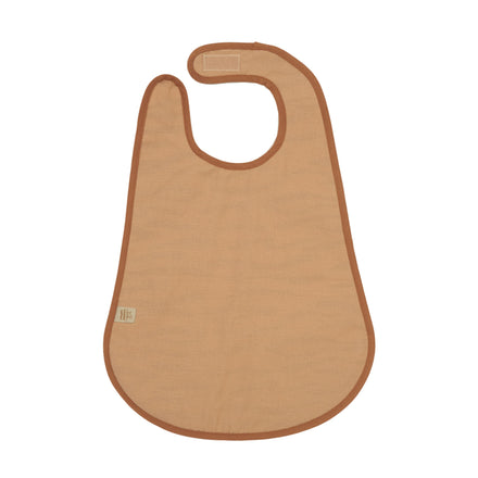 * Nobodinoz Waterproof Bib 30x43cm | Brown waves